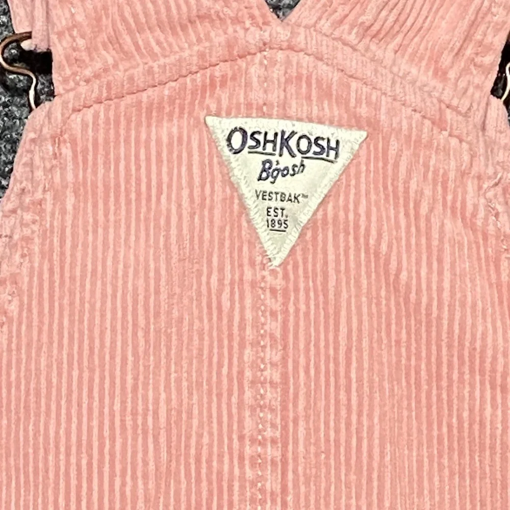 OshKosh B'gosh Pink Corduroy Overall Dress Toddler Girls Size 2T Pinafore Jumper